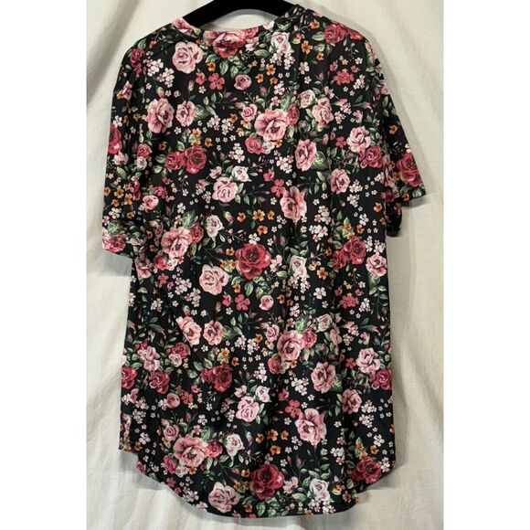 Coofandy Floral Blouse Ladies Casual Short Sleeve Loose Top Medium New with Tags - Picture 3 of 9